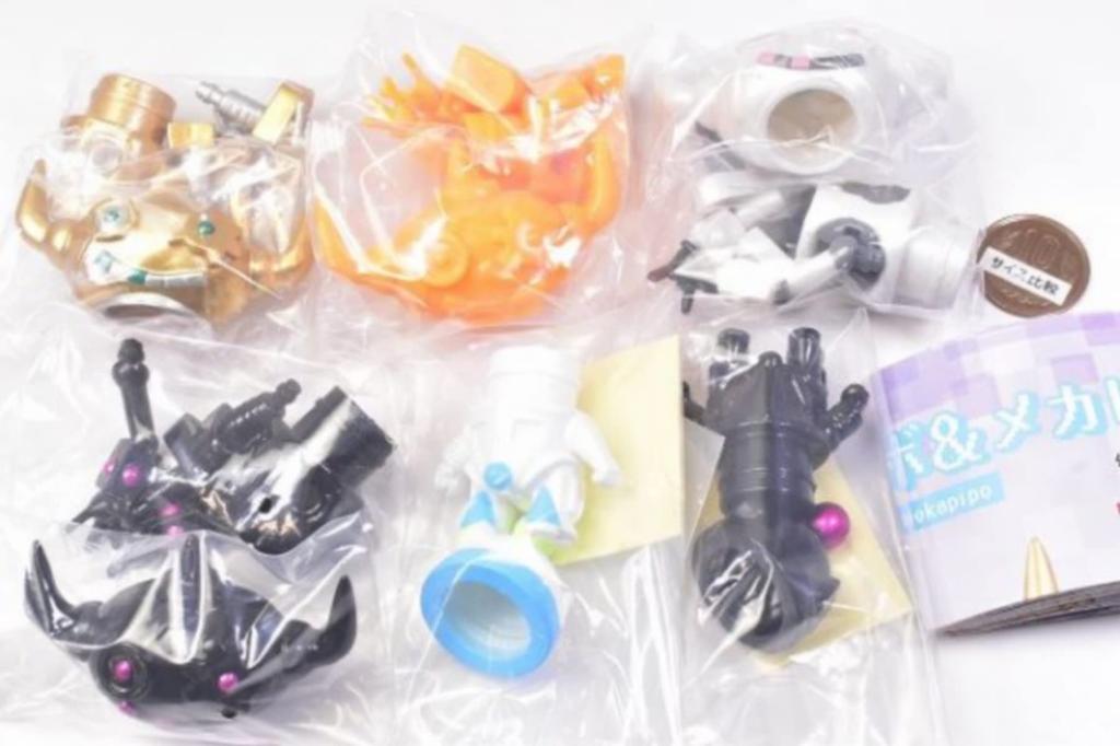 Getchari Robo Mechapipo x Komplettes Set von 6 Gachapon Kapselspielzeugen &