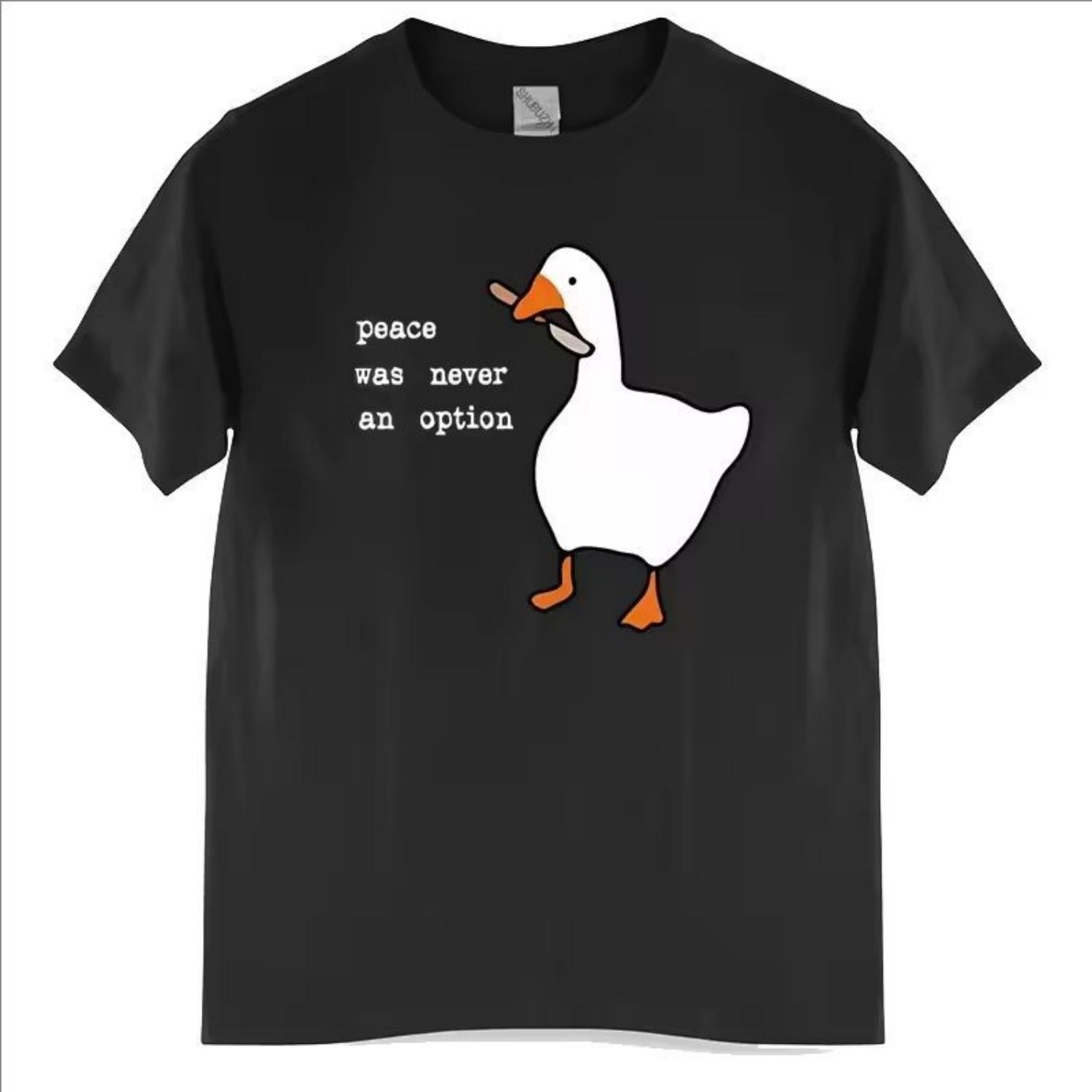 

Peace Was Never An Option Prints Tee Clothing Creativity All-math Short Sleeve Fashion Casual Loose Tops Women T-Shirt Leisure S чёрный