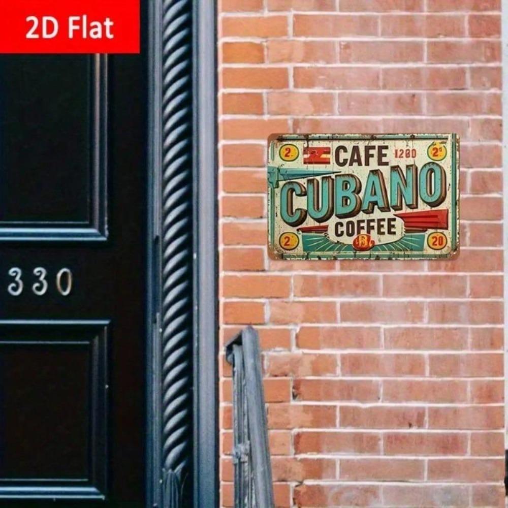 Metal Coffee Wall Sign 2D Kitchen Bar Decor