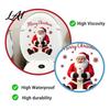 Holiday Home Decor Stickers Santa Claus Toilet Sticker Waterproof PVC Christmas Bathroom Decal for Atmosphere Wall Decoration Removable Snowflake