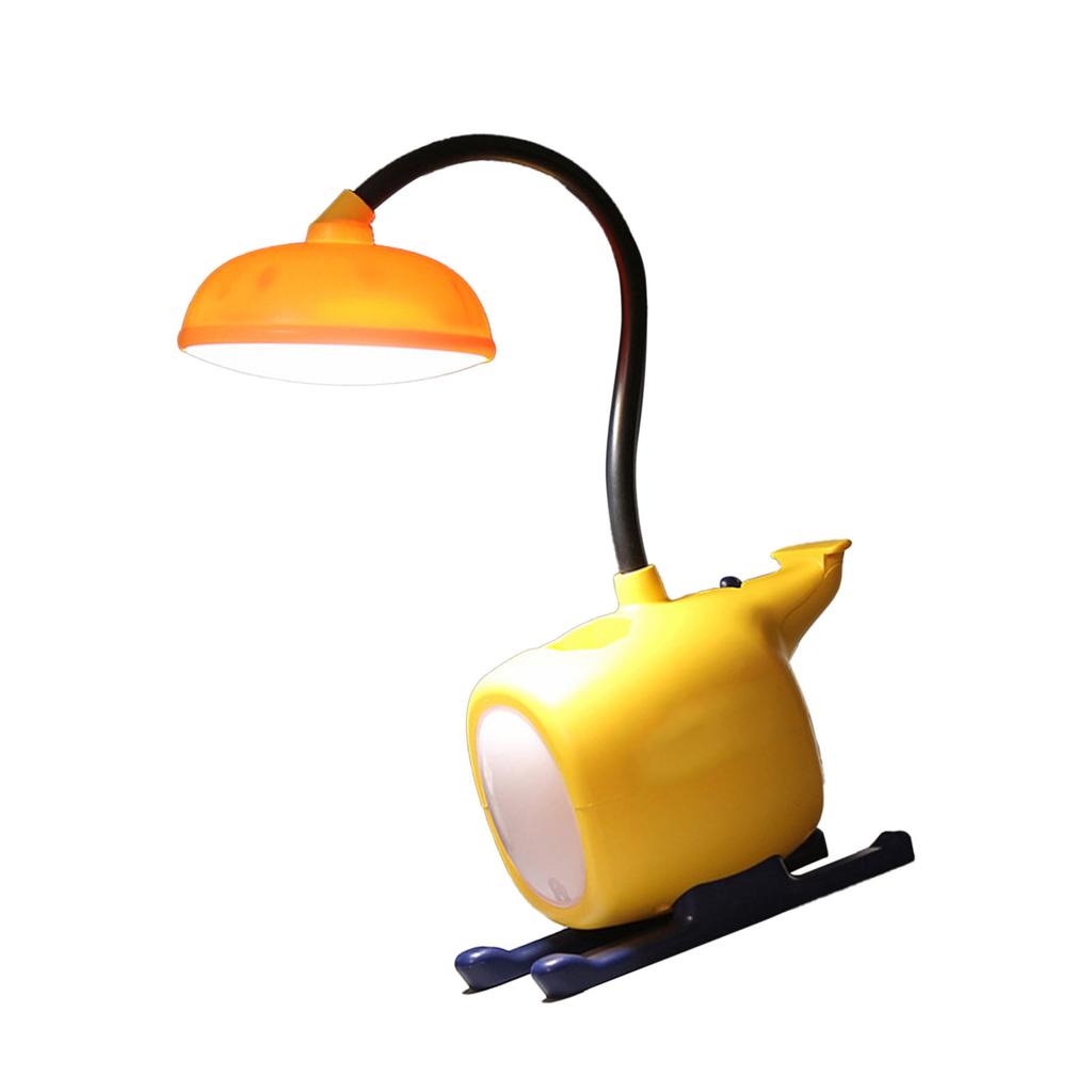 Cartoon LED Schreibtischlampe Niedliche Flugzeugform Wiederaufladbare Tischleuchte Faltbar Augenschonend Gelb