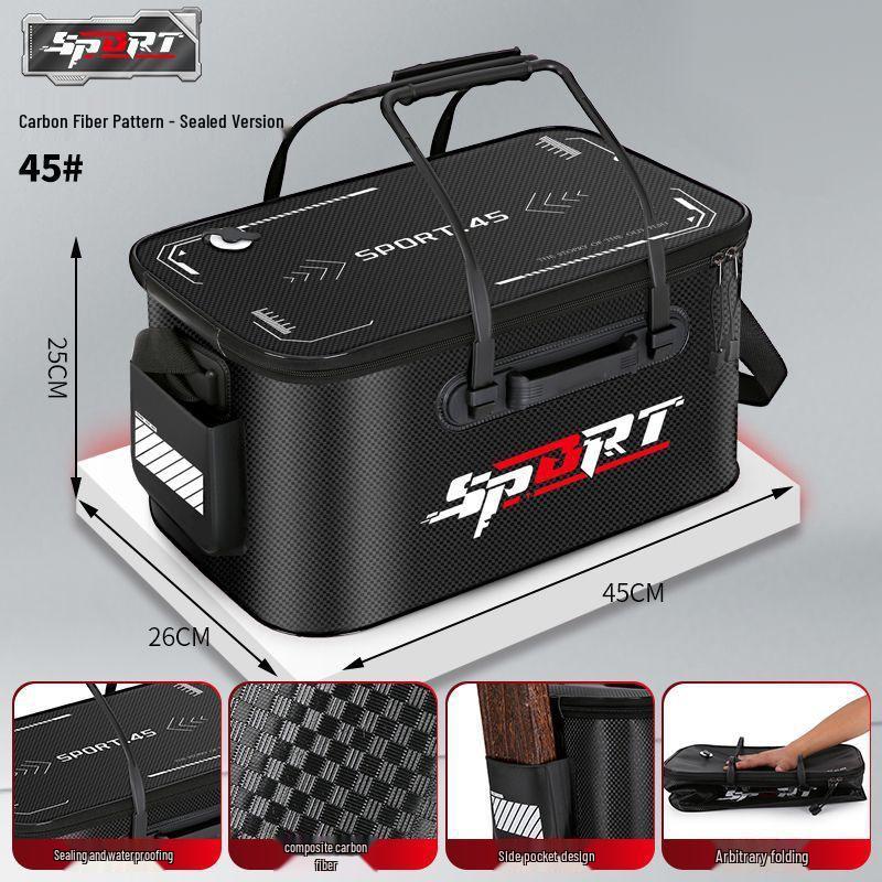 Förtjockad hopfällbar EVA-hink för levande fisk, Multifunktionell för vild- och tävlingsfiske