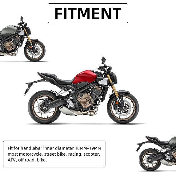 

Мотоциклетные зеркала на руль с 4 шт. заглушками для отверстий M10*1.25, зеркала заднего вида для мотоцикла Grom Z650 Z400 Z125 MT03 MT07 MT09 MT10 CB1000R CB650R