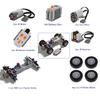 Remote Control Four-wheel Drive Vehicle Chassis Technical Building Blocks Power Function Motor Puzzle MOC Bricks Toy Accessories