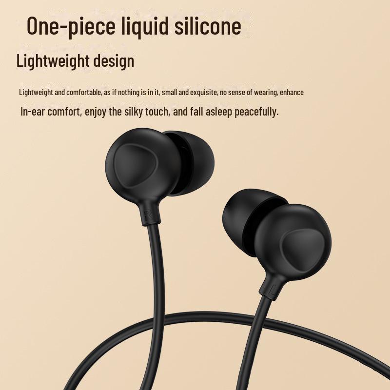 3,5mm kabelová měkká silikonová sluchátka do uší typu C pro spaní, plně kompatibilní s Xiaomi