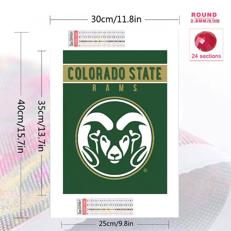 Colorado State Rams 100% Round Full Drill 5D DIY Diamond Painting Embroidery Cross Stitch Rhinestone Décor