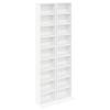 CD Shelf 2 Pcs White 33 X 23.5 X 175 Cm Wood Based Panel