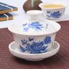 Chinese Traditional Gai Wan Tea Set Bone China Tea Sets Dehua Gaiwan Tea Porcelain Pot Set For Travel Beautiful And Easy Kettle