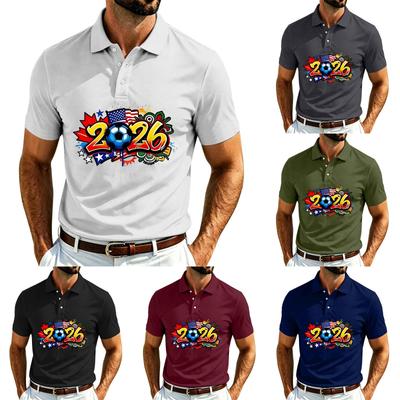 Polo Graphique Décontracté pour Homme - Maille Respirante à Séchage Rapide - Haut Léger à Manches Courtes avec Col pour Sports d'Extérieur