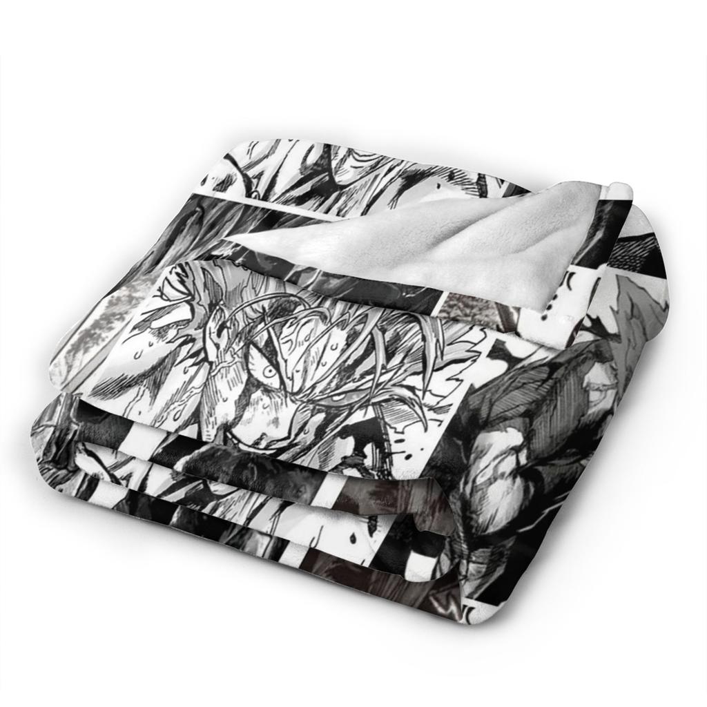 Garou's Evolution Blanket OnePunchManS Anime Wool Funny Breathable Throw Blankets for Coverlet Winter
