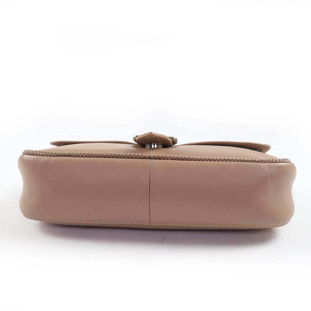 Excellent Longchamp Shoulder Bag Amazone Chain 2WAY handbag Brown leather Women Used