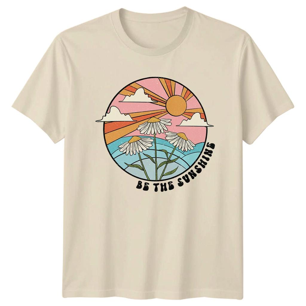 Be The Sunshine Daisy Flower Retro Sun Vintage Boho Style T-Shirt