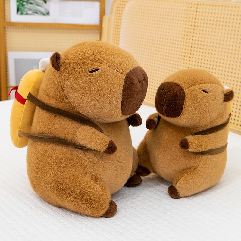 New European Mink Capybara Baking Backpack Series Kapibara Plush Toy Doll Children's Toy Throw Pillow