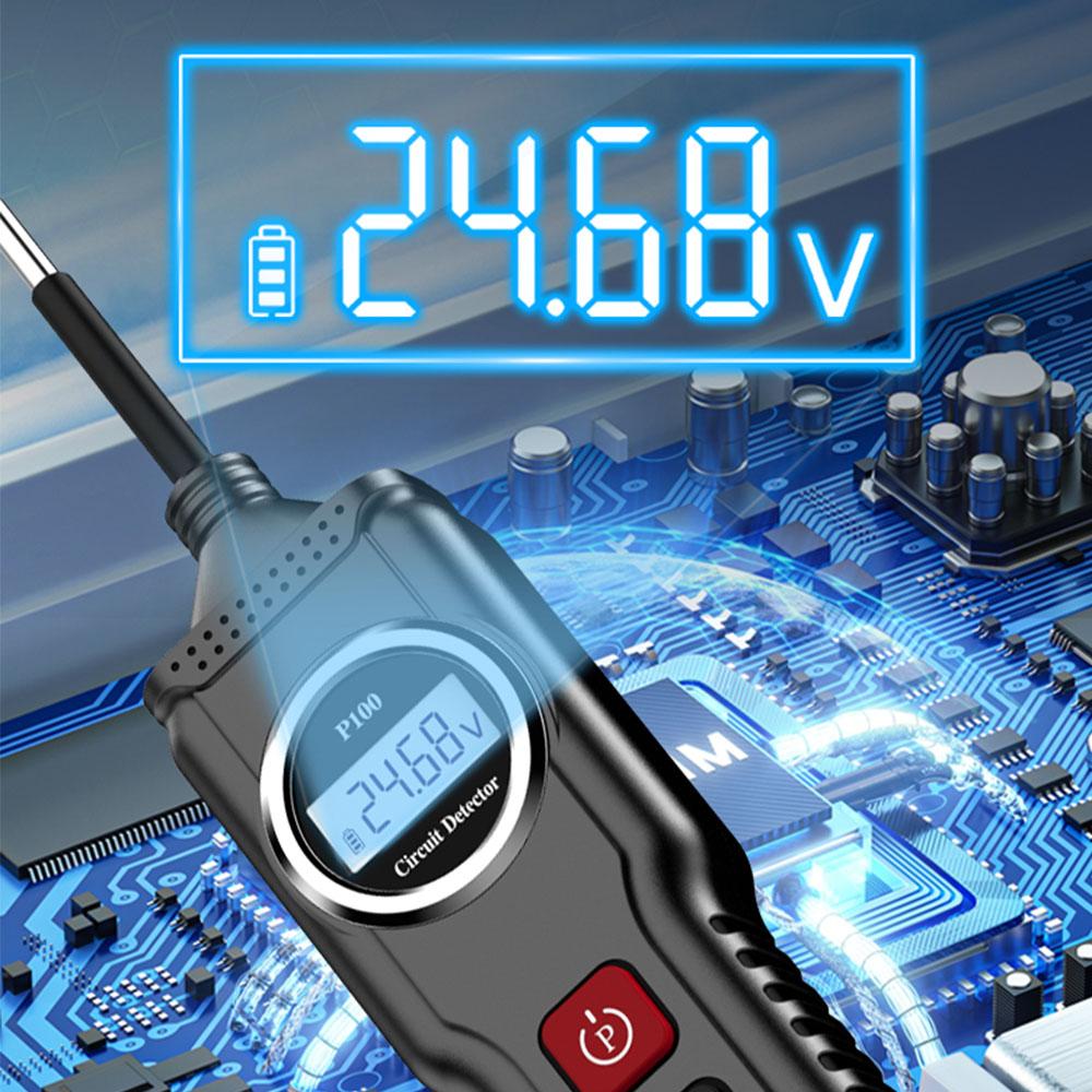 5V-40V Electrical System Tester Automotive Power Probe Kit LCD Display Resistance Voltage Tester Vehicle Electric Circuit Tester