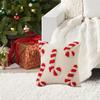 Christmas Cane Sugar Pillow Cover Zipper Closure Decorative Living Room Car Office Pillowcase 2025 Xmas Navidad Party Supplies