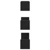 Wall Shelves Set of 3 Black Oak Effect Particleboard