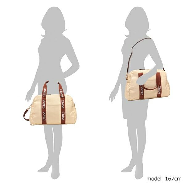 Chloe Boston Shoulder Changing C20190 148 Bag, Bag, Mother's Bag, Bag, Beige/Brown, Women's, [Item]