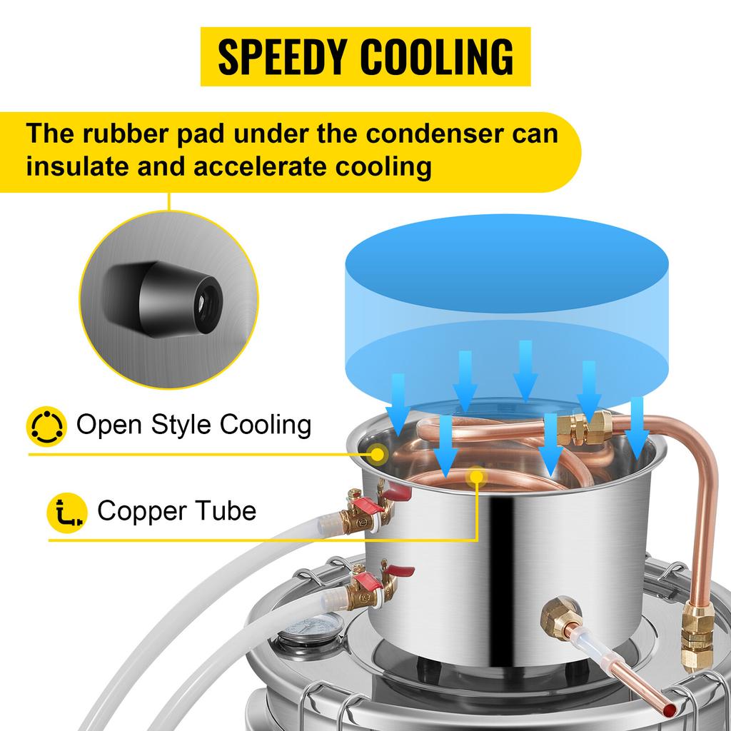 30L stainless steel copper tube wine grape distiller