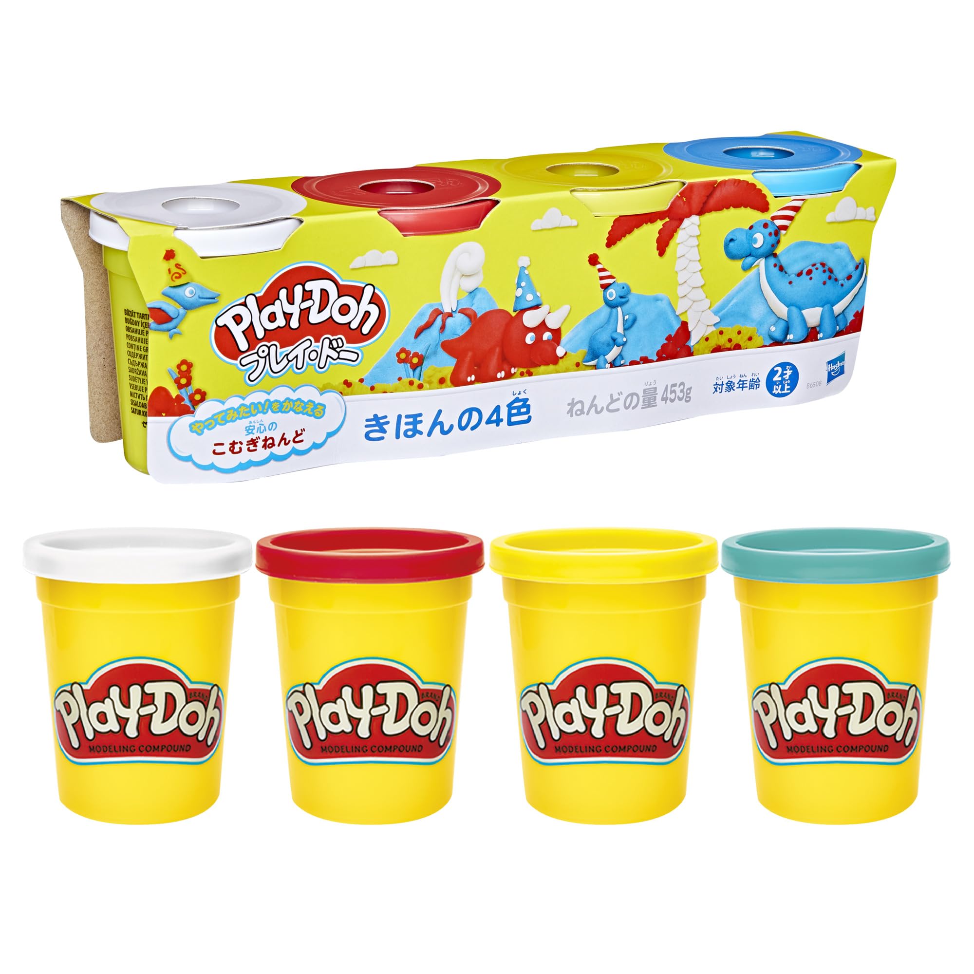 

Hasbro Play-Doh Basic 4 Colors Set Wheat Dough 112g Each Pack of 4 Art Craft Party Keepsakes Suitable for Children 2 Years and Older