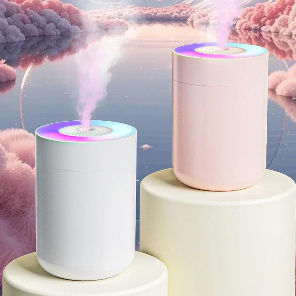 Colorful Atmosphere USB C Humidifier with Soft Mist for Home and Workspace Automatic Timer for Power Off After 3 Hours
