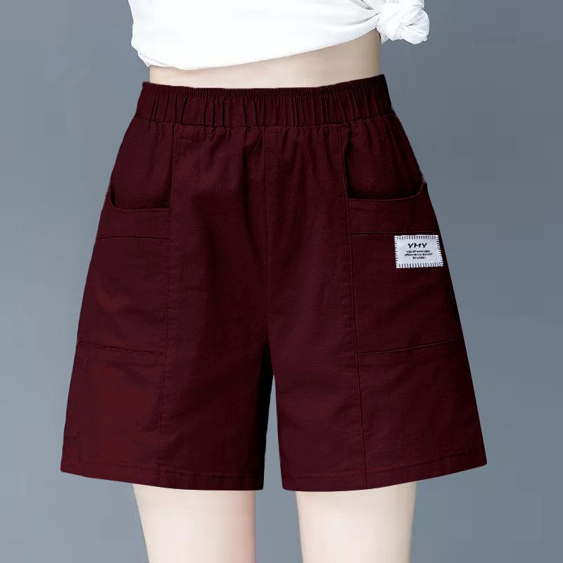 Summer Shorts Women's High Waist Wide Leg Pants Thin Loose Fifth Pants Ins Fashion Leisure Sports Commute