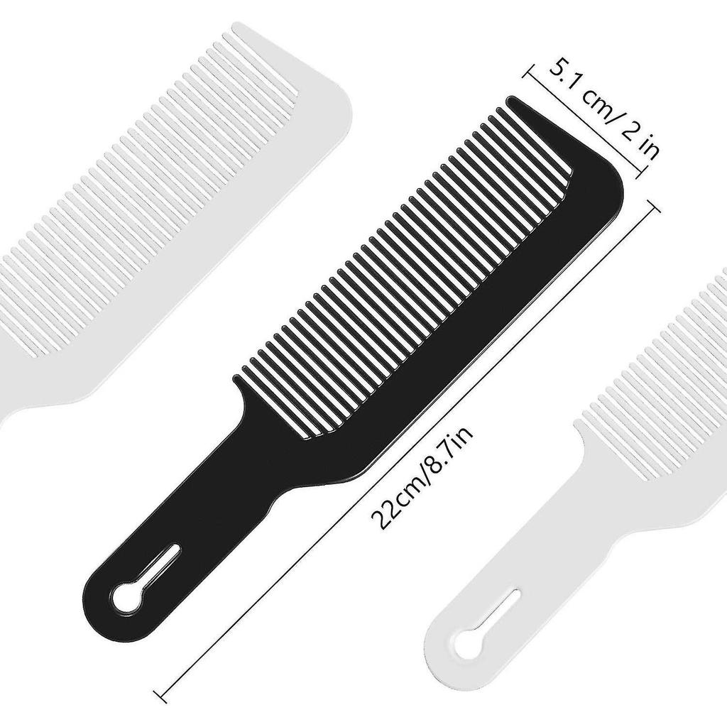 Pxcl 2 Pieces Clipper Combs Hairdresser Combs Flat Top Comb Heat Resistant Hairdressing Combs Hair Cutting Combs (black, White)