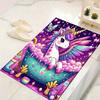1pc Unicorn Taking a Bath Design Indoor Area Rug - Soft, Anti-Slip, and Durable Gaming Room Decor for Bedroom