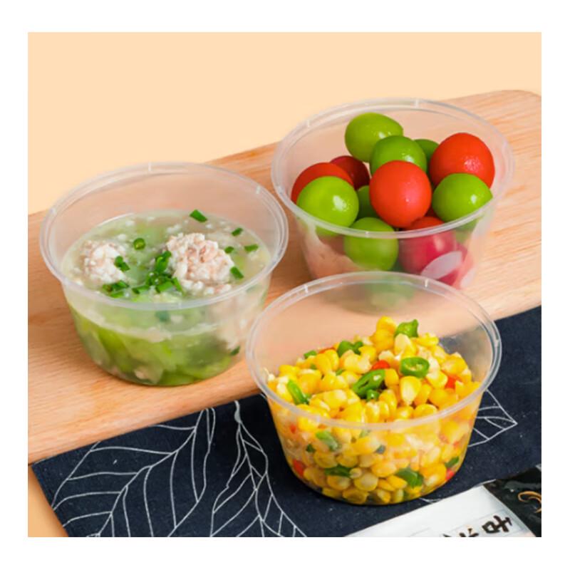 Round Disposable Plastic Bowls with Lids