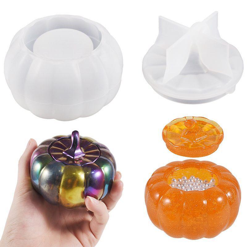 

1PC Spooky Pumpkin Container Silicone Crafting Mold Pumpkin Box Silicone Mold