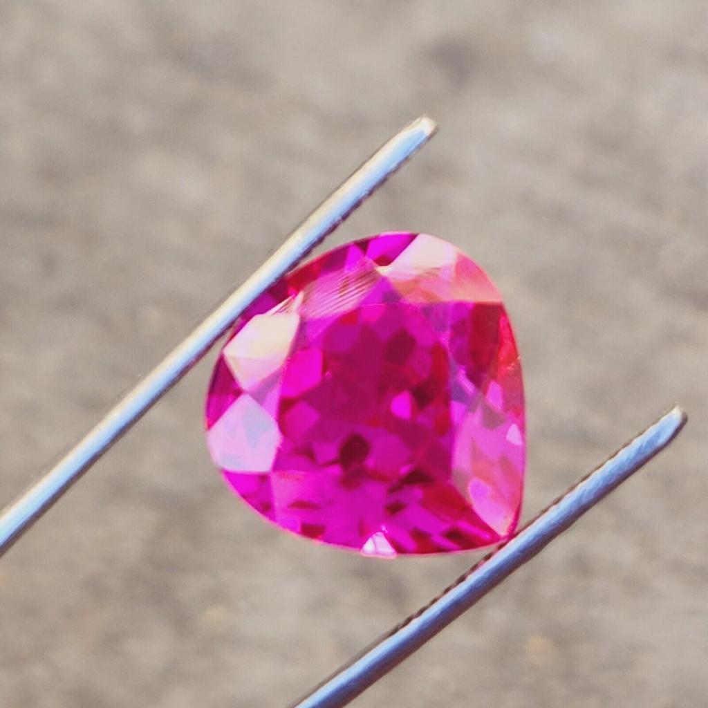 15.25 Ct Natural Pink Padparadscha Certified Gemstone Heart Cut Gemstone