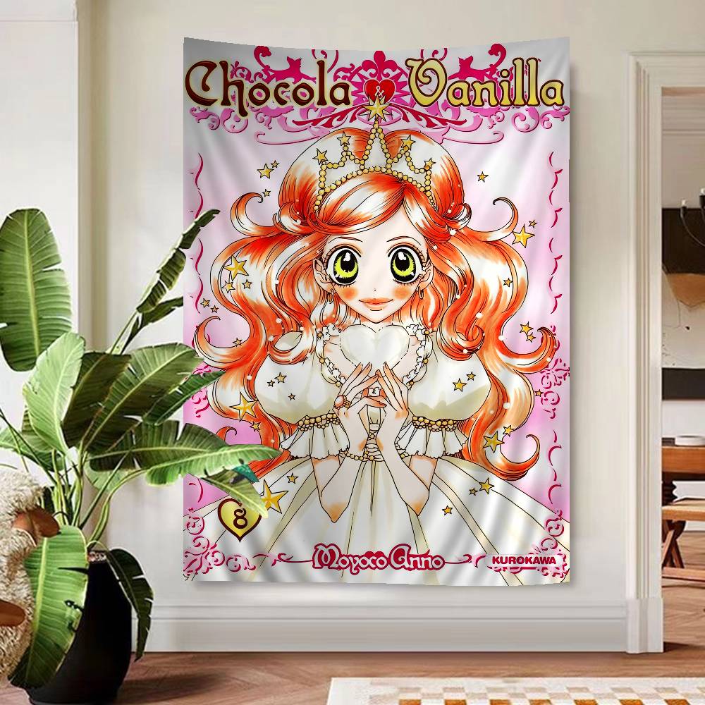 Anime Sugar Sugar Rune Colorful Tapestry Art Printing Japanese Wall Tapestry Anime Wall Hanging Home Decor