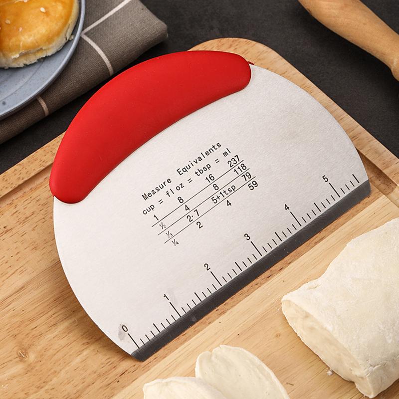Teigschneider Gebäckschaber Brotteig Pizzateigschaber Edelstahl Bankschaber Schneider Teigmesser Küchenwerkzeuge Zubehör