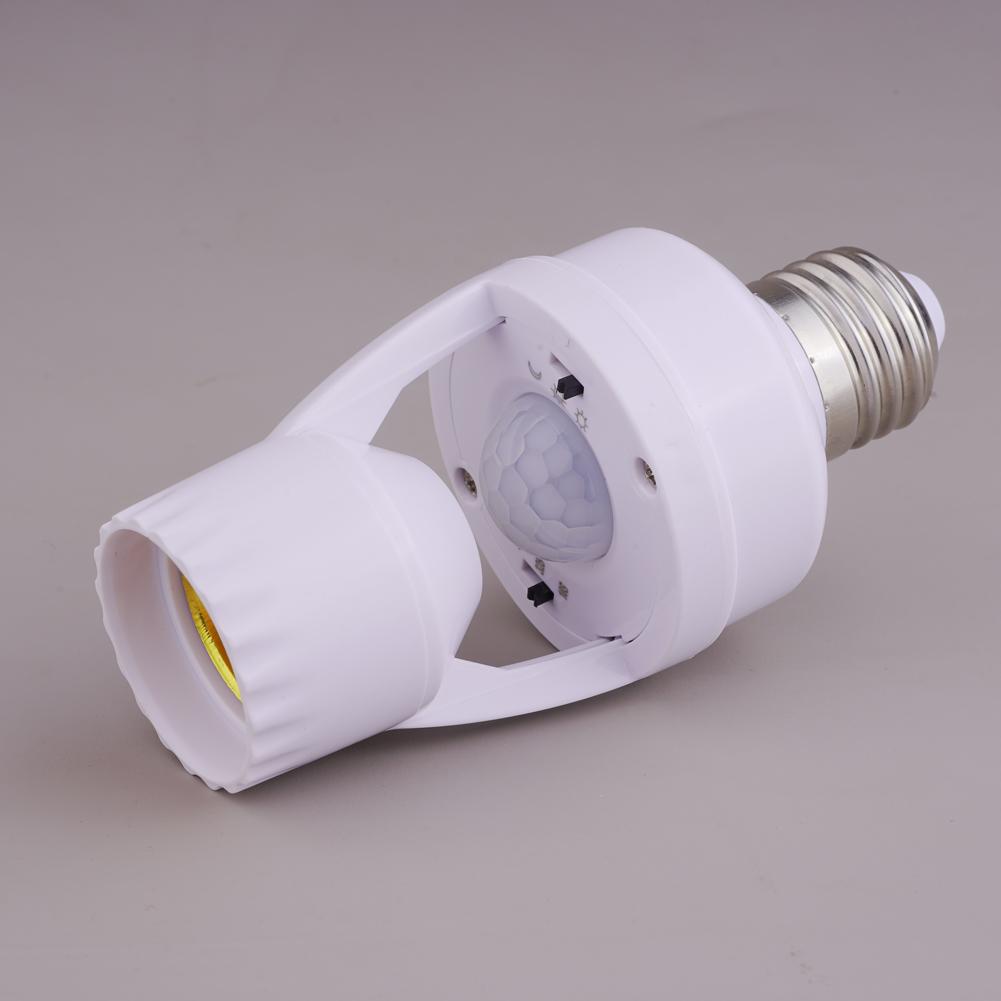 E27 Lamp Base Socket Converter PIR Motion Sensor Smart Light Switch Infrared Body Human Detector Light Bulb Holder