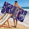 New England Patriots Print Beach Towel, Large Soft Quick Dry Towel for Beach Camping Swimming