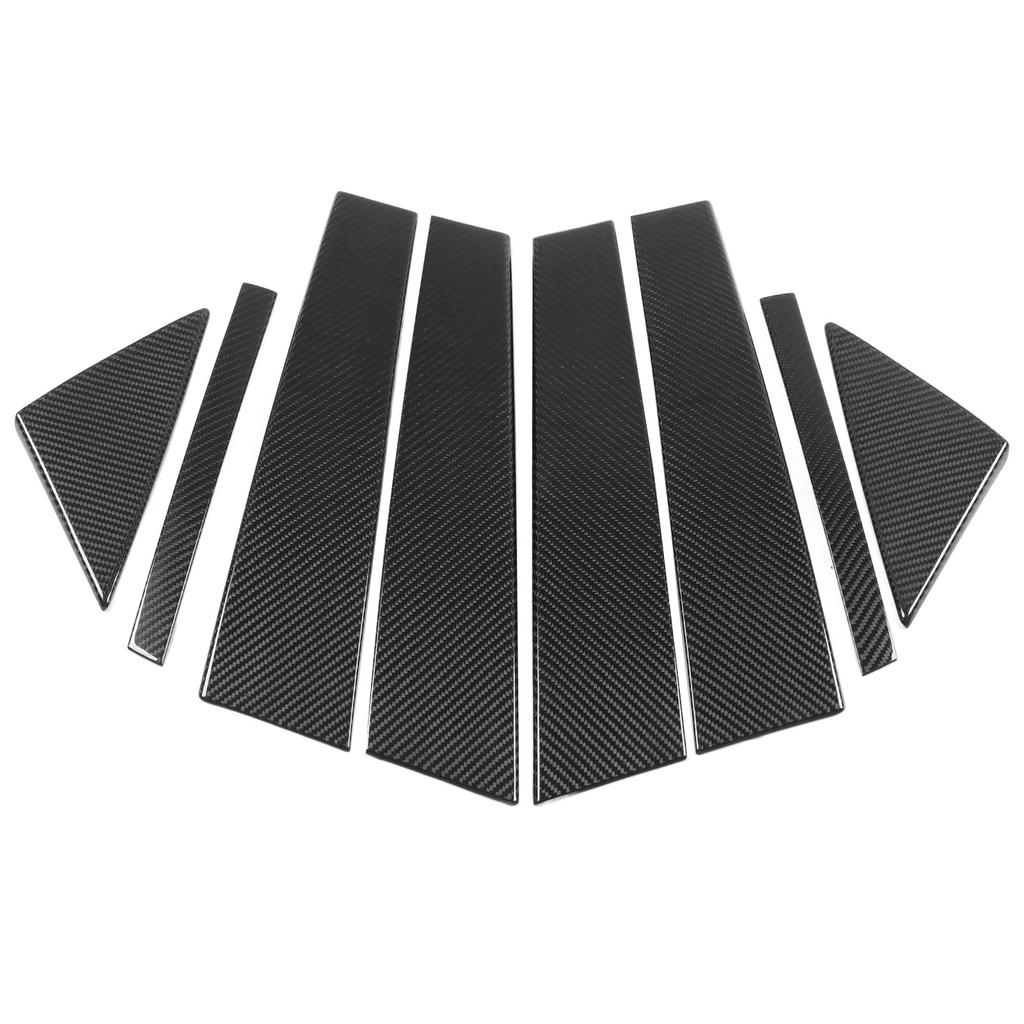 8PCS A Pillar Cover Carbon Fiber B Pillar Sticker Universal Left Right Hand Drive Replacement For Kia Stinger 2018 to