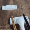 ZISHI Bone China Rectangular 3-Way Chopstick Rest (Set of 4)