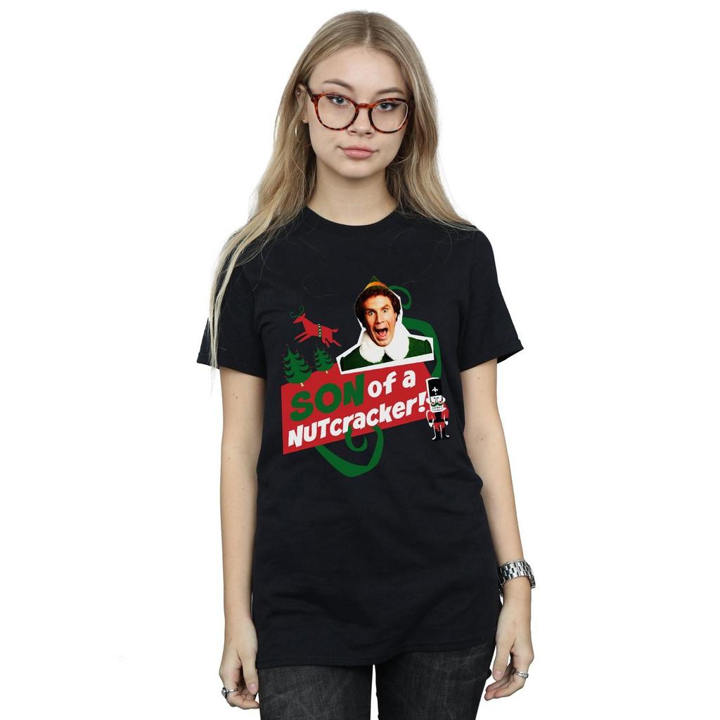 Elf Womens/Ladies Son Of A Nutcracker Cotton Boyfriend T-Shirt