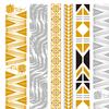Golden Color Temporary Tattoos Waterproof Metallic Temporary Transferable Tattoos Tattoo Body Art Sticker Arm