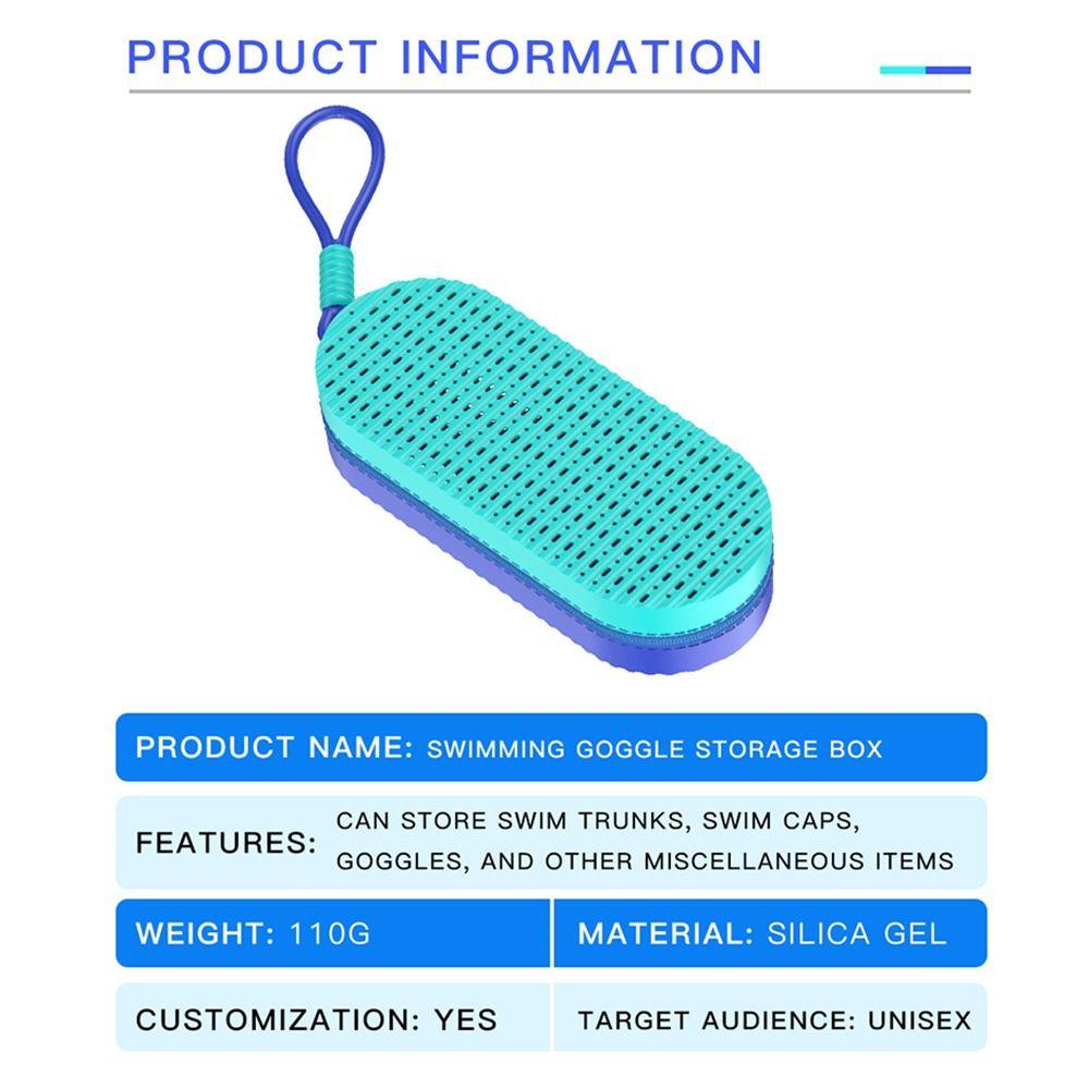 Breathable Swimming Goggles Case Silicone Sunglasses Organizer  Swimming Accessories