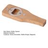 Wooden Bottle Opener Refrigerator Magnet Manual Beer Bottle Opening Tool Fridge Magnet Home Office Kitchen Locker Decoration