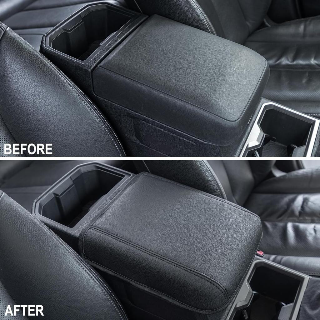 JKCOVER Compatible With 2024 2025 2026 Toyota Tacoma (4Th Gen Tacoma) Center Console Armrest Cover Accessories PU Leather Car Anti-Scratch Armrest