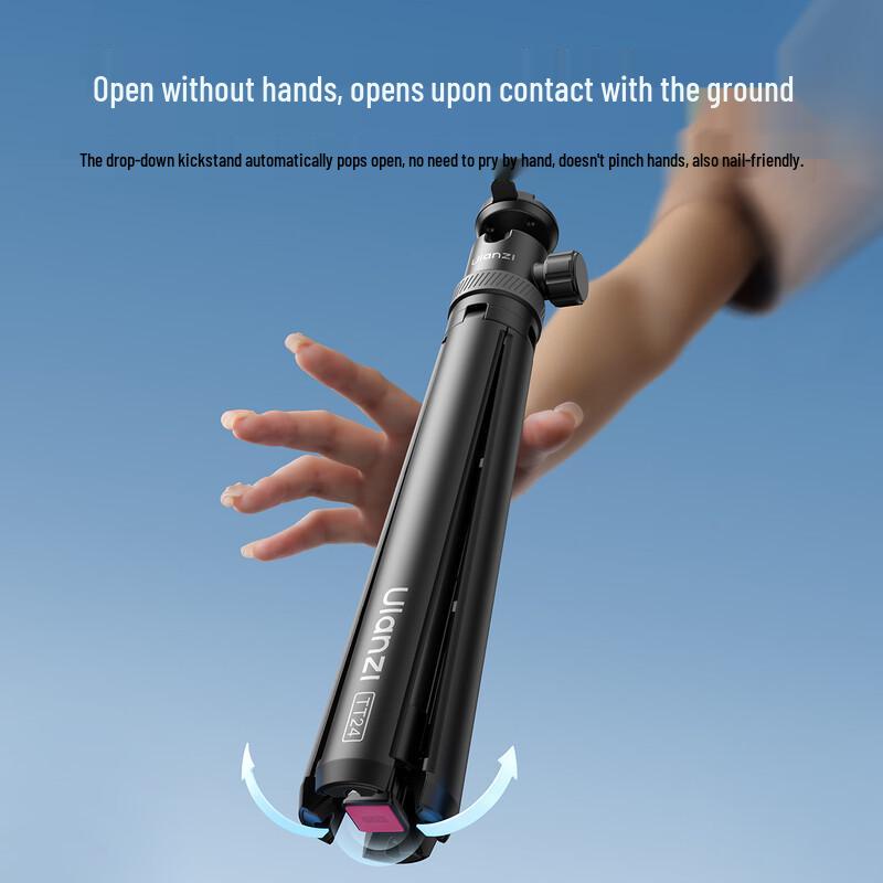 Ulanzi TT24 Floor-Standing Pop-Up Selfie Stick Tripod Quick-Release Plate for Camera, Mirrorless Camera, and Gimbal.