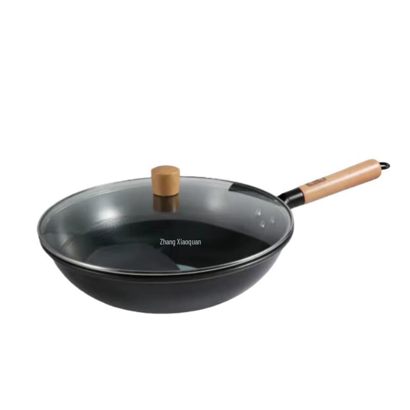 Zhang Xiaoquan 32cm Refined Iron Wok with Lid
