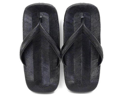 [Shigi] Men's All-Weather Sandals, Water-Resistant, Injection-Molded Upper, Made in Japan, Black