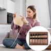 12Pairs Wood Knitting Needle 3.5-10mm Interchangeable Circular Knitting Needle Set with Storage Bag for Sweaters Scarves