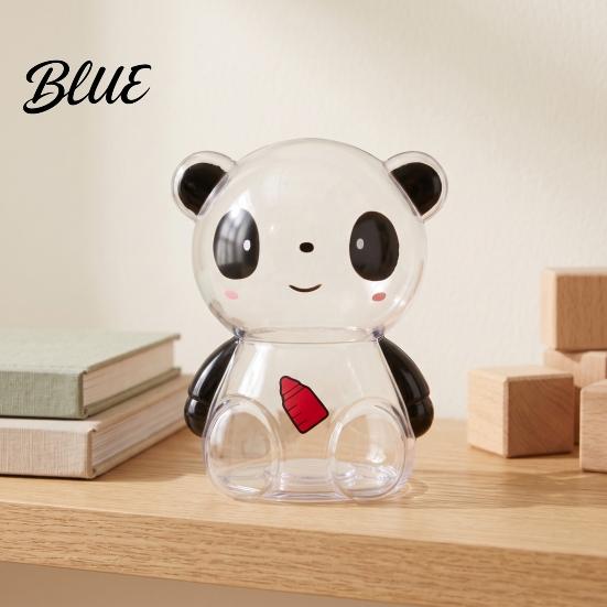 Cash Savings Jar Clear Panda Piggy Bank for Kids, Plastic Coin Bank, Money Large Capacity Change Holder Saving Box Decoration, Christmas Birthday