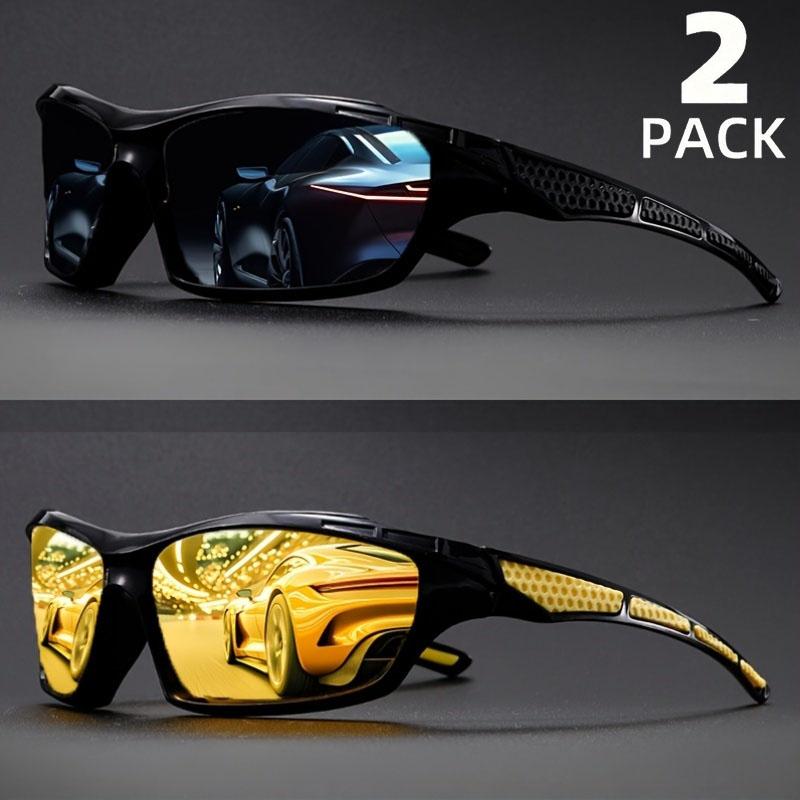 2pcs Fashion Sports Sunglasses Polarized UV Protection Personalized Glasses Fishing Goggle Men's and Women's UV400 Eyewear