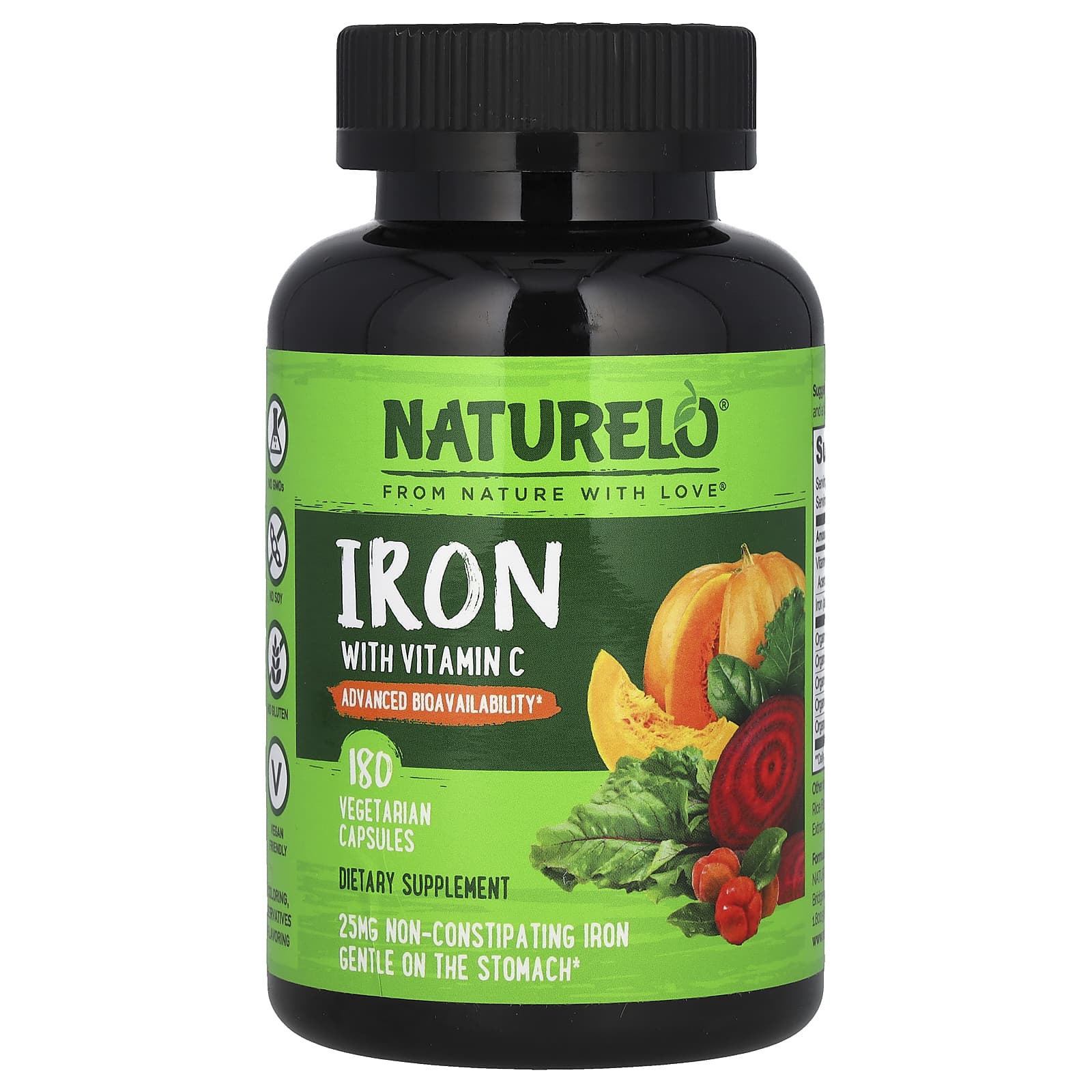 

Iron with Vitamin C, Veggie Capsules 180