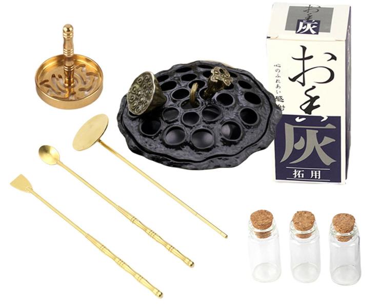 Incense Burner Censer Tool Set Making Kit Press Powder Fennel Aroma Furnace