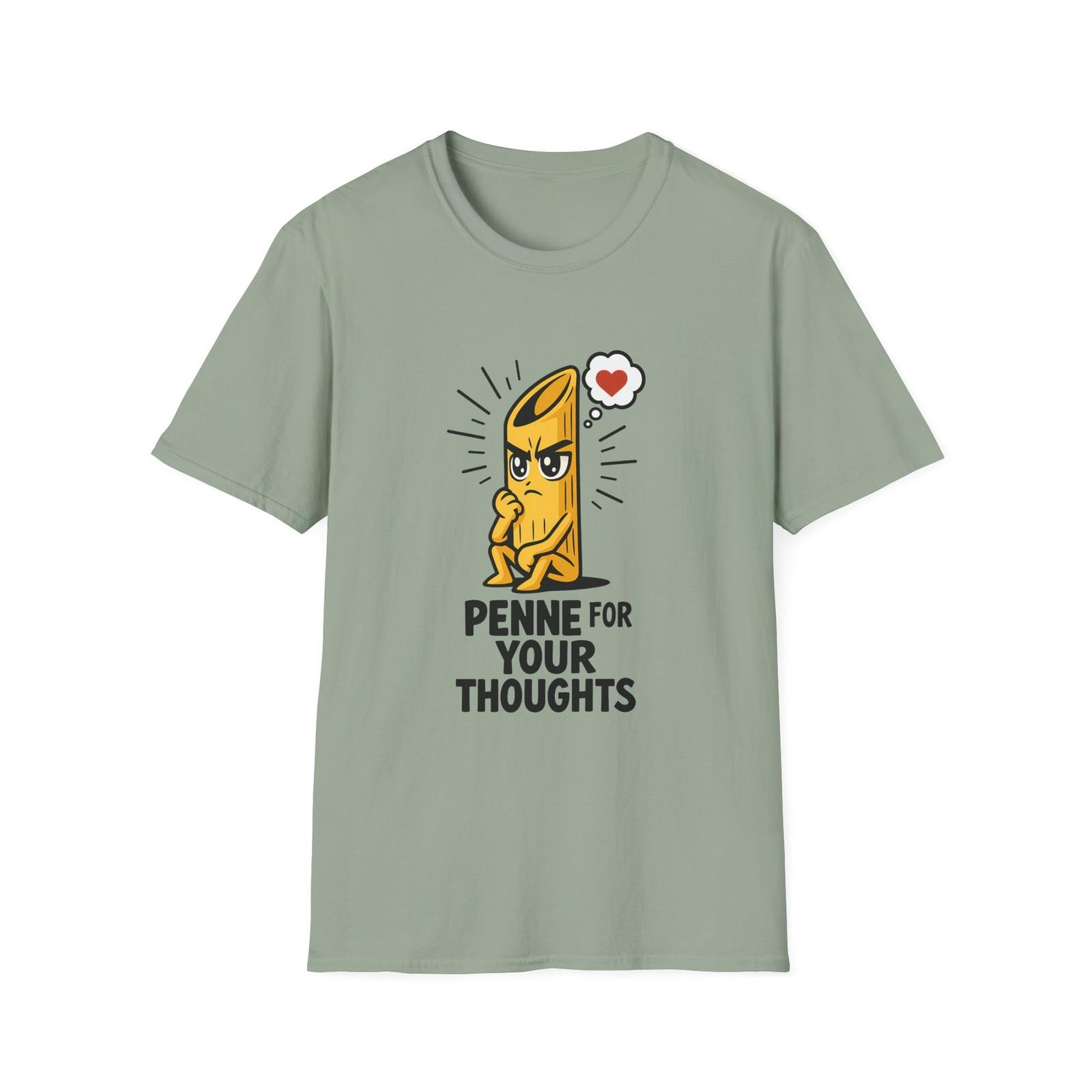 Unisex Softstyle T-Shirt Mens Womens Tees Top Manga Style Penne Pasta Pun Cartoon Graphic 4XL